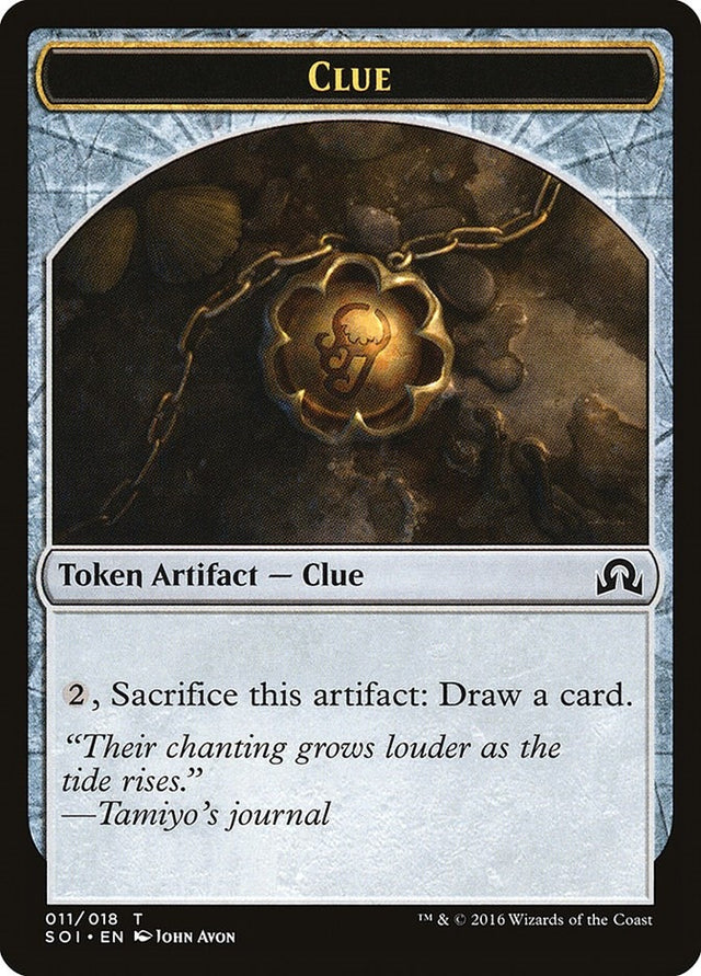 Image for Clue Token (011) (11) (Shadows over Innistrad) (SOI) - Magic: The Gathering