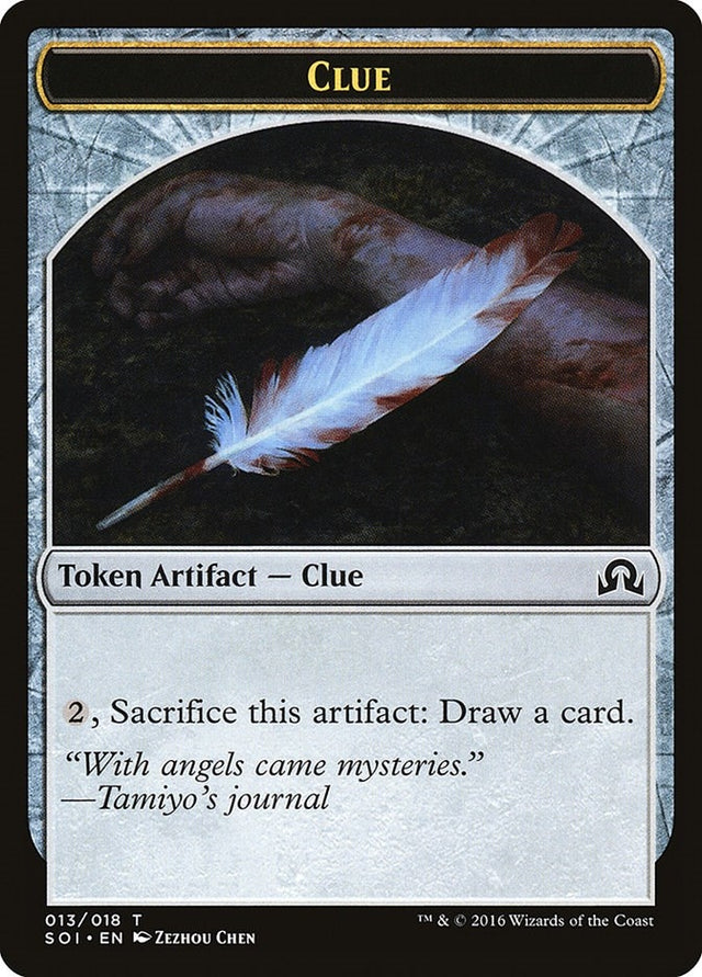 Image for Clue Token (013) (13) (Shadows over Innistrad) (SOI) - Magic: The Gathering