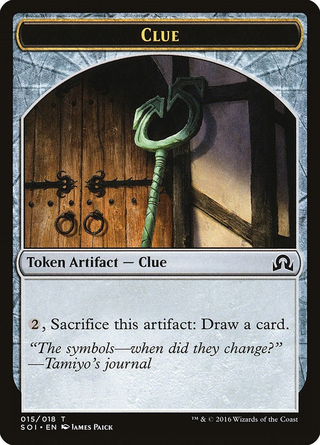 Image for Clue Token (015) (15) (Shadows over Innistrad) (SOI) - Magic: The Gathering