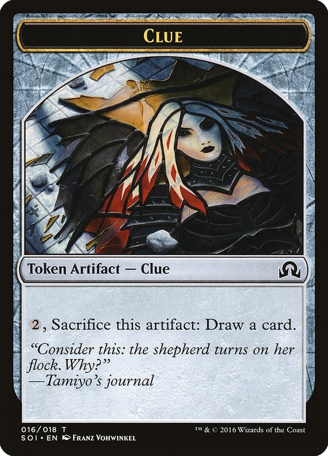 Image for Clue Token (016) (16) (Shadows over Innistrad) (SOI) - Magic: The Gathering