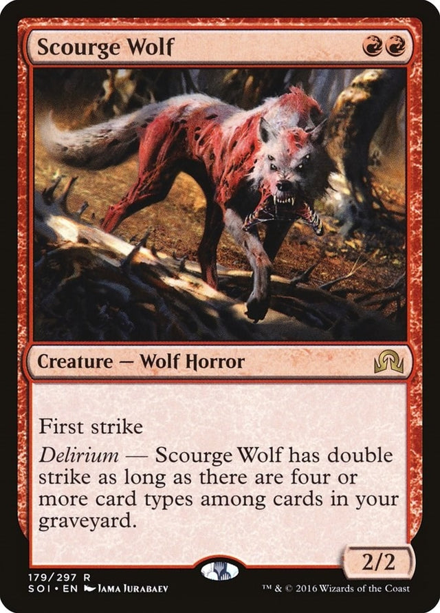 Image for Scourge Wolf (179) (Shadows over Innistrad) (SOI) - Magic: The Gathering