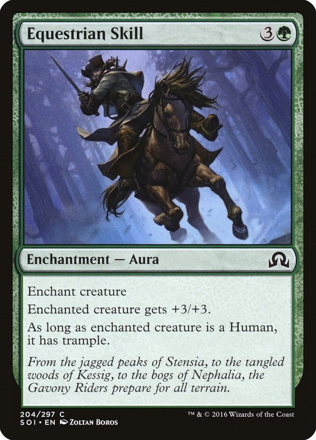 Image for Equestrian Skill (204) (Shadows over Innistrad) (SOI) - Magic: The Gathering