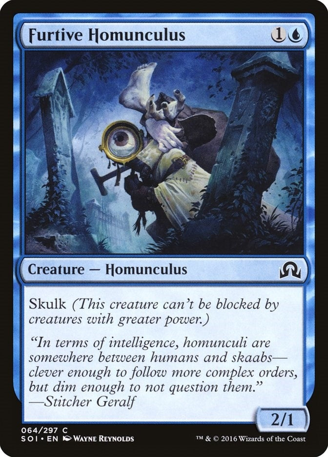 Image for Furtive Homunculus (64) (Foil) (Shadows over Innistrad) (SOI) - Magic: The Gathering