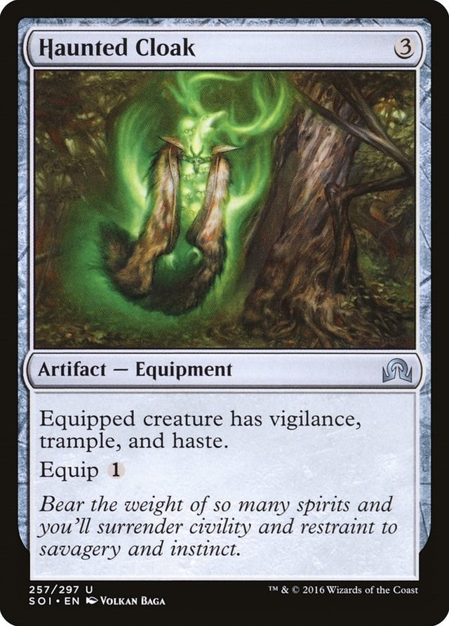 Image for Haunted Cloak (257) (Shadows over Innistrad) (SOI) - Magic: The Gathering