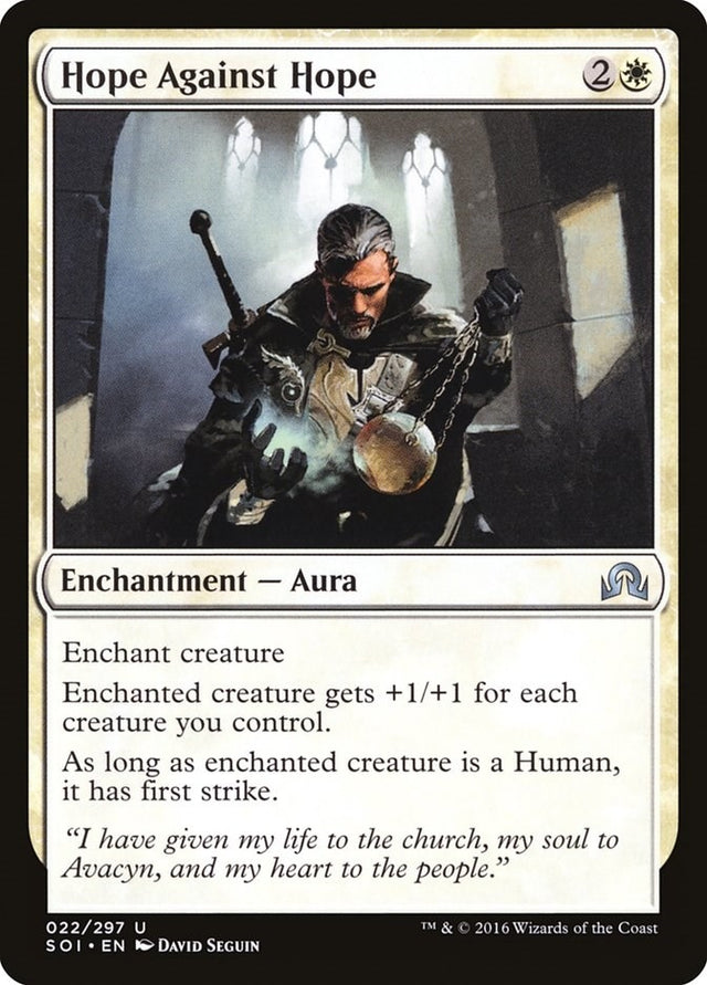 Image for Hope Against Hope (22) (Shadows over Innistrad) (SOI) - Magic: The Gathering