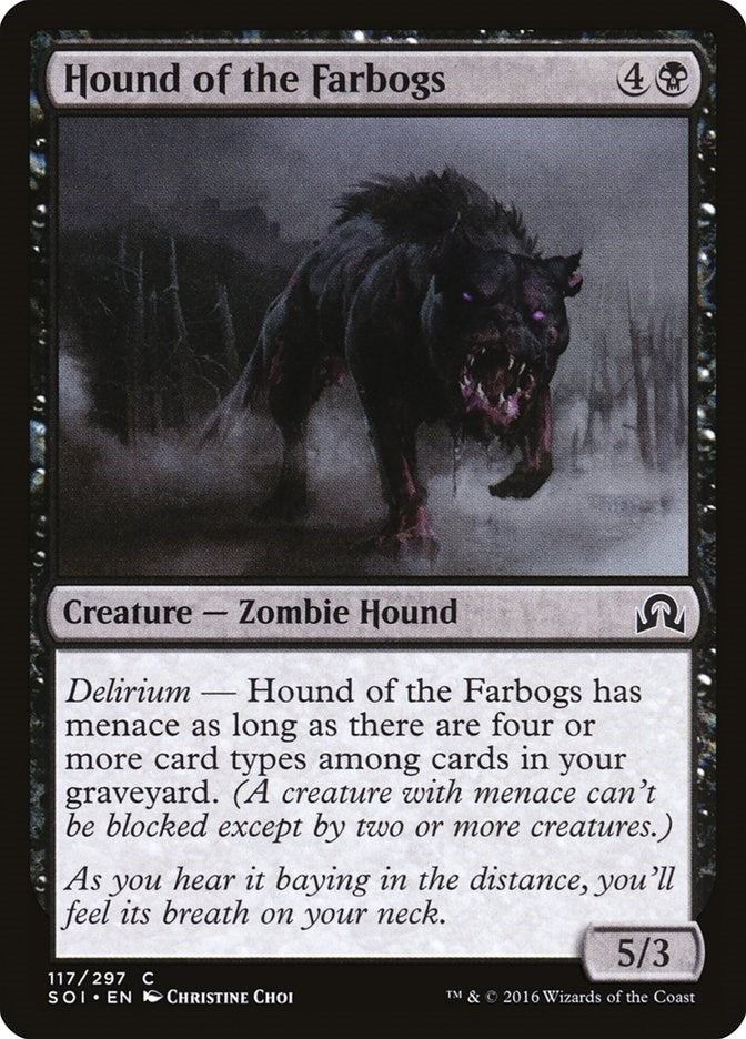 Image for Hound of the Farbogs (117) (Shadows over Innistrad) (SOI) - Magic: The Gathering