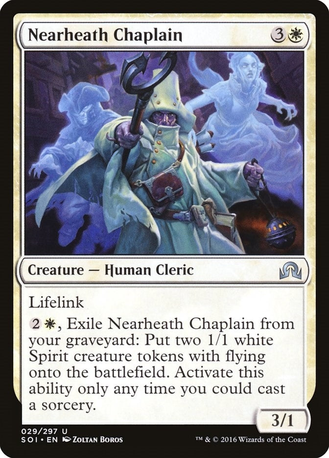 Image for Nearheath Chaplain (29) (Foil) (Shadows over Innistrad) (SOI) - Magic: The Gathering