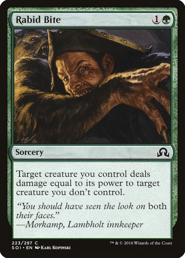 Image for Rabid Bite (223) (Shadows over Innistrad) (SOI) - Magic: The Gathering
