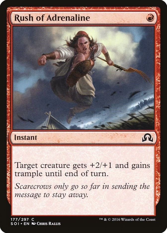 Image for Rush of Adrenaline (177) (Shadows over Innistrad) (SOI) - Magic: The Gathering