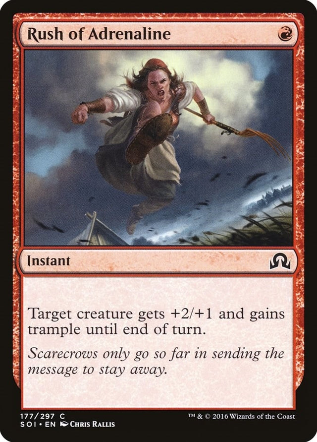 Image for Rush of Adrenaline (177) (Shadows over Innistrad) (SOI) - Magic: The Gathering