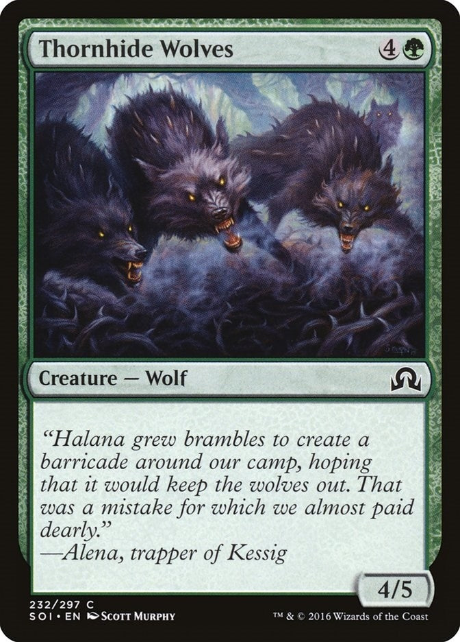 Image for Thornhide Wolves (232) (Foil) (Shadows over Innistrad) (SOI) - Magic: The Gathering