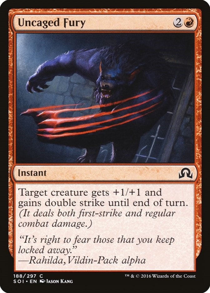Image for Uncaged Fury (188) (Shadows over Innistrad) (SOI) - Magic: The Gathering