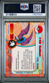 2000 TOPPS CHROME POKEMON T.V. #42 GOLBAT SPARKLE PSA MINT 9 - Back