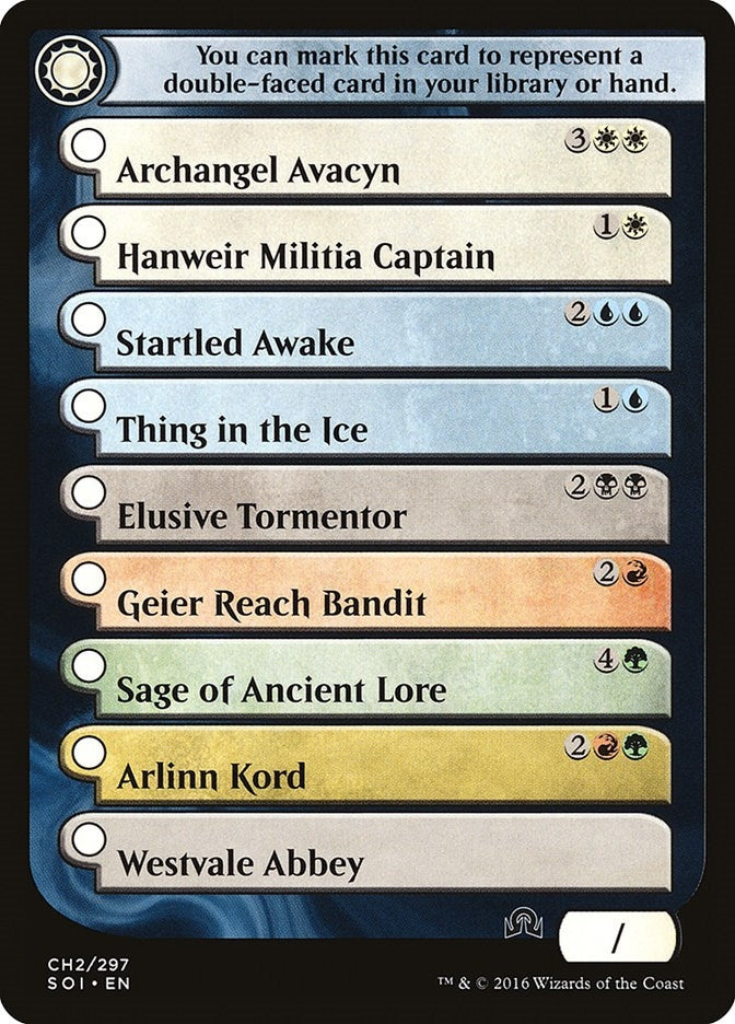 Image for Checklist Card - (CH2) Shadows over Innistrad (CH2) (Shadows over Innistrad) (SOI) - Magic: The Gathering
