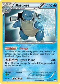 Image for Blastoise - 31/149 (BW Boundaries Crossed) (031/149) (Deck Exclusives) - Pokemon