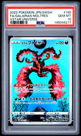 GALARIAN MOLTRES 2022 VSTAR UNIVERSE PSA 10