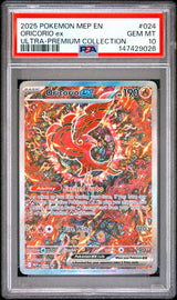 2025 POKEMON MEP EN-ME BLACK STAR PROMO #024 ORICORIO EX MEGA CHARIZARD X ex ULTRA-PREMIUM COLLECTION PSA GEM MT 10