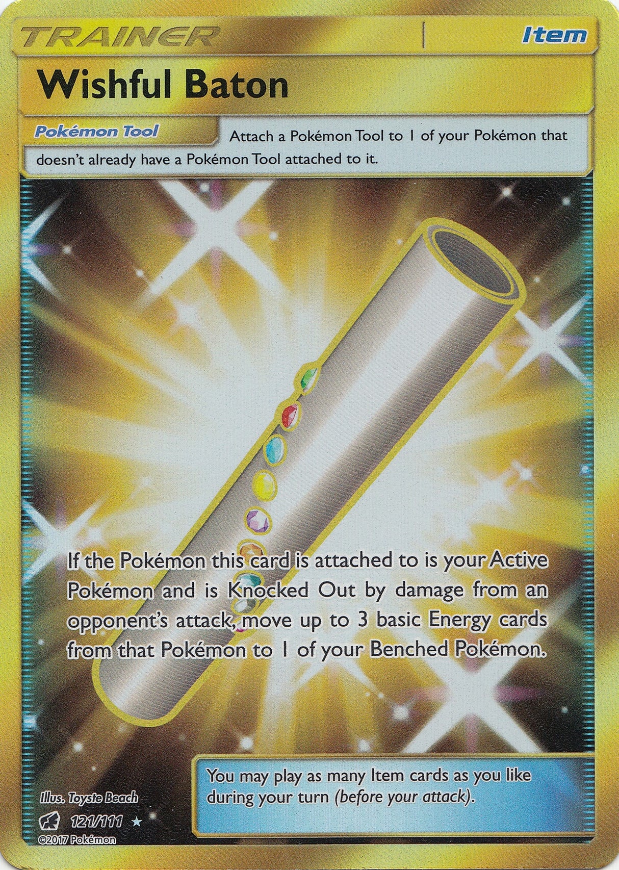 Image for Wishful Baton (Secret) (121/111) (SM - Crimson Invasion) - Pokemon