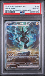 2025 POKEMON BLK EN-BLACK BOLT #166 ZEKROM EX SPECIAL ILLUSTRATION RARE PSA GEM MT 10