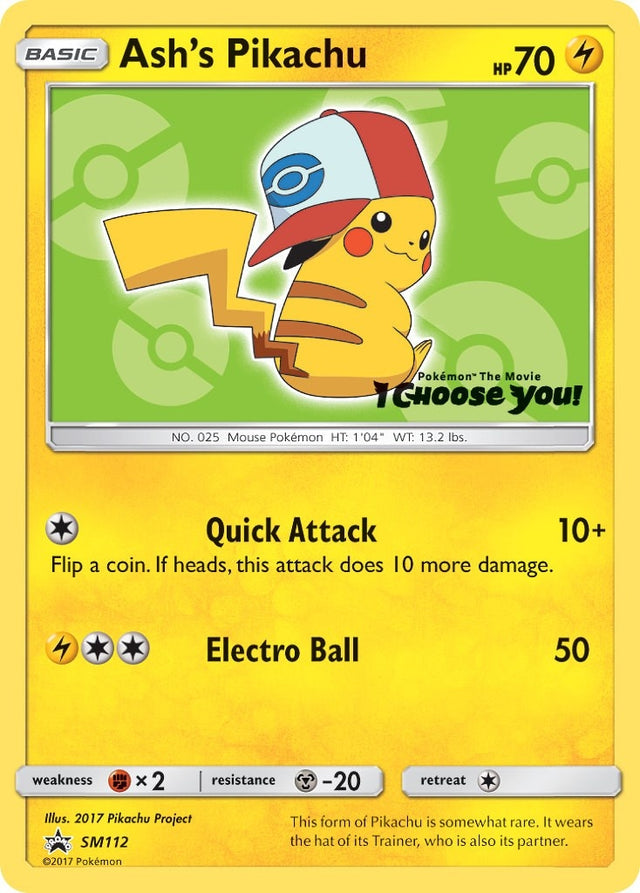 Image for Ash's Pikachu - SM112 (SM112) (SM Promos) - Pokemon
