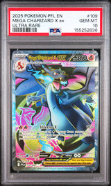 MEGA CHARIZARD X ex ULTRA RARE 2025 PHANTASMAL FLAMES PSA 10