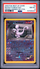 ROCKET'S MEWTWO PROMO-WINNER-REV.FOIL 2003 POKEMON BEST OF GAME PROMO psacard.com/cert NM-MT 8