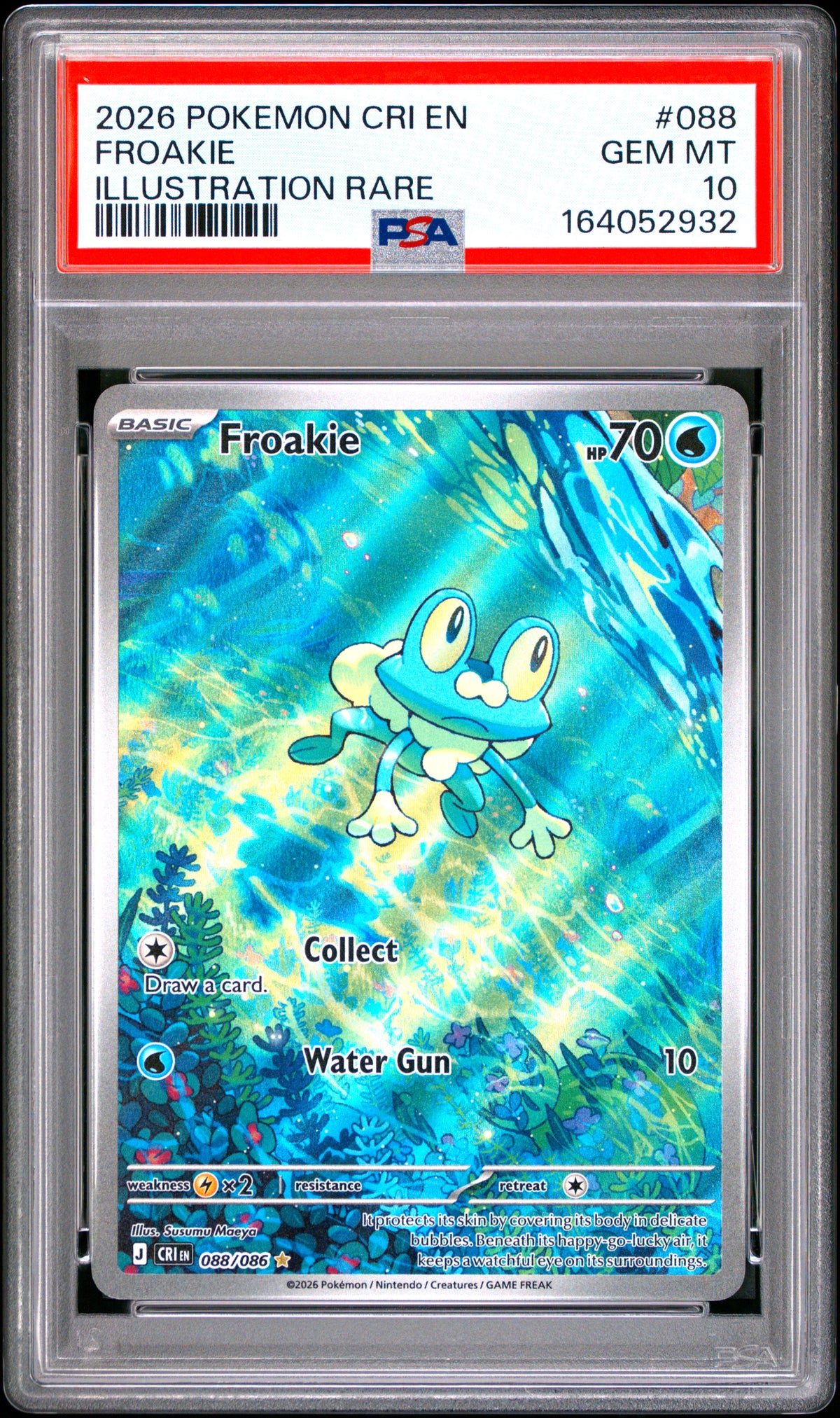 FROAKIE ILLUSTRATION RARE 2026 CHAOS RISING PSA 10