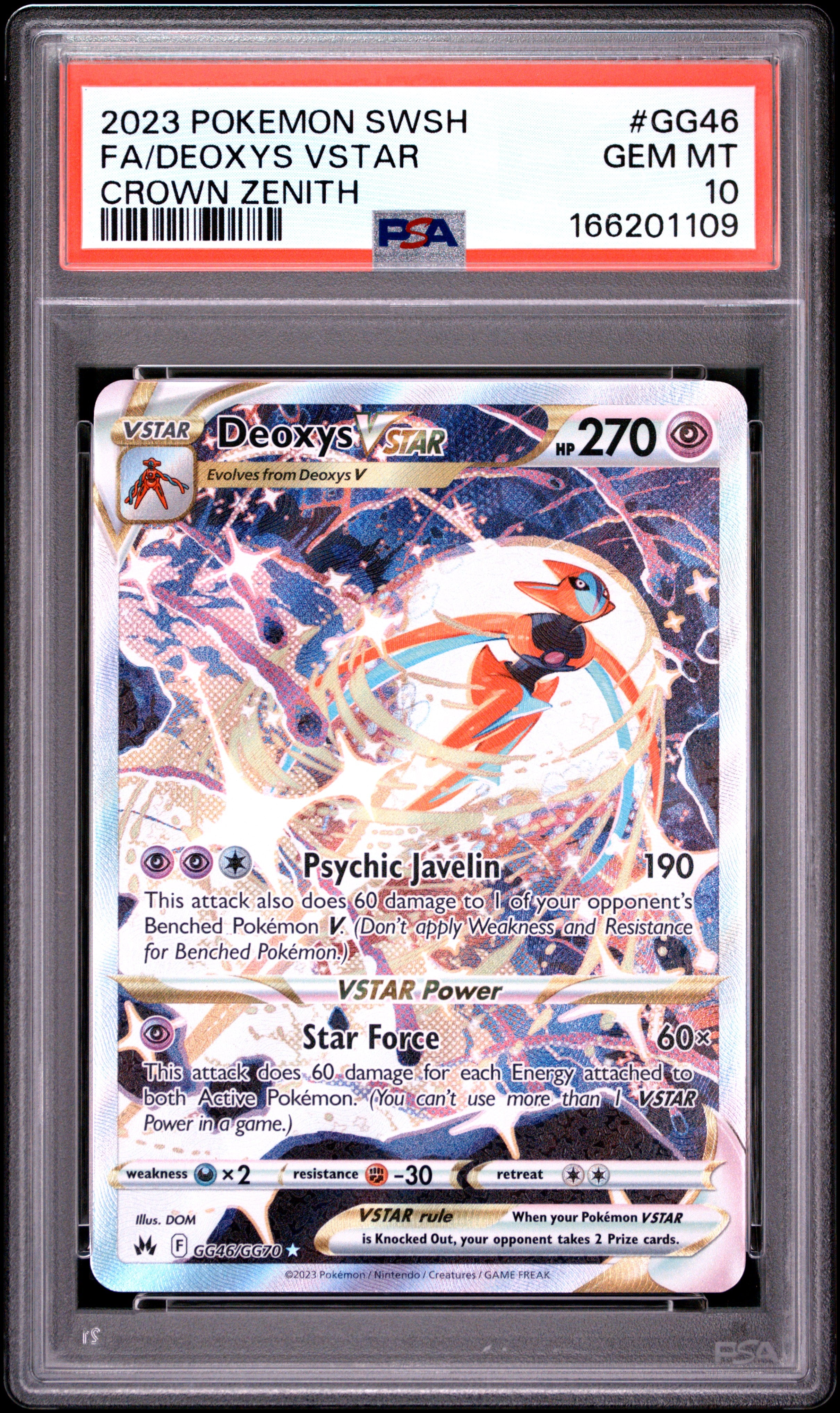 グラウンドデス psa10 DEOXYS VSTAR 2023 CROWN ZENITH PSA 10 – Grandad's Cards