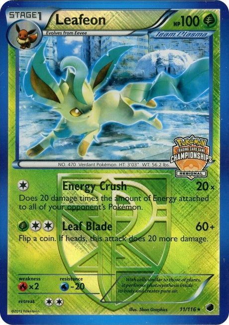 Image for Leafeon - 11/116 (Regional Championship Promo) (11) (Reverse Holofoil) (League & Championship Cards) - Pokemon
