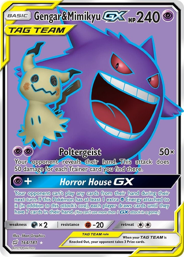 Image for Gengar & Mimikyu GX (Full Art) (164/181) (SM - Team Up) - Pokemon