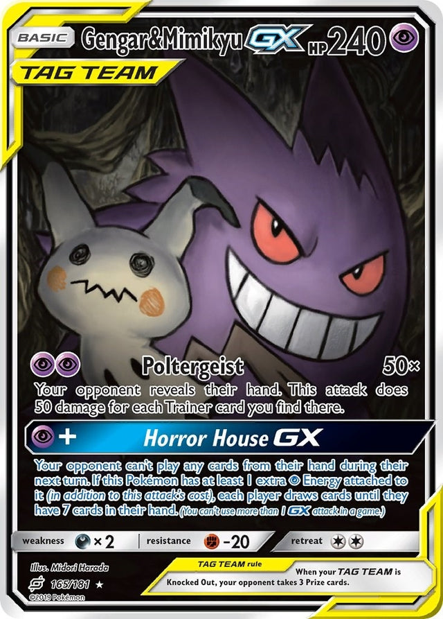Image for Gengar & Mimikyu GX (Alternate Full Art) (165/181) (SM - Team Up) - Pokemon