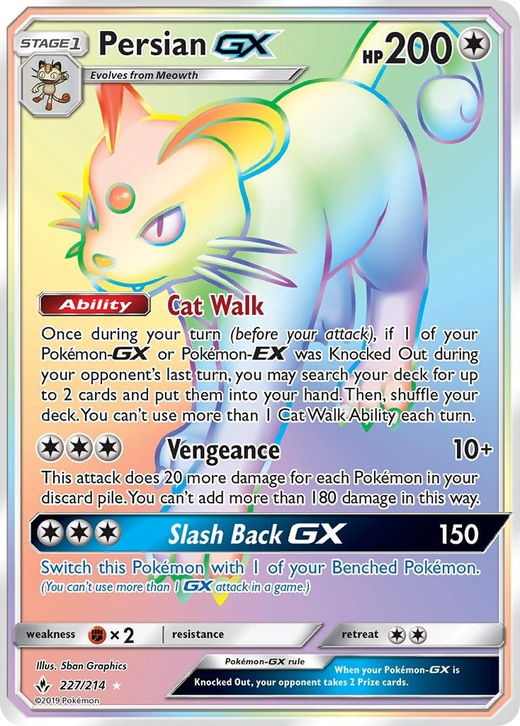 Image for Persian GX (Secret) (227/214) (SM - Unbroken Bonds) - Pokemon