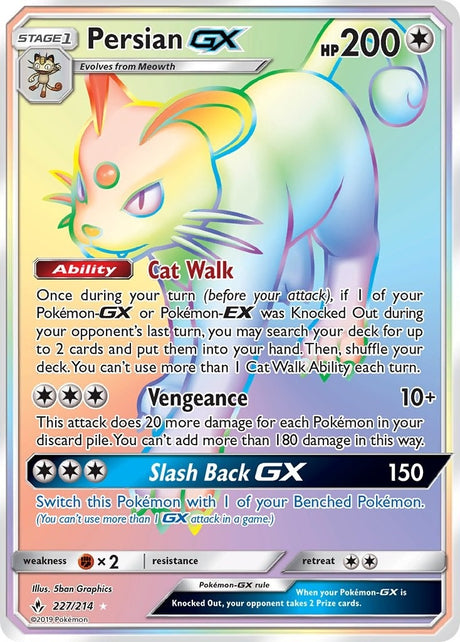 Image for Persian GX (Secret) (227/214) (SM - Unbroken Bonds) - Pokemon