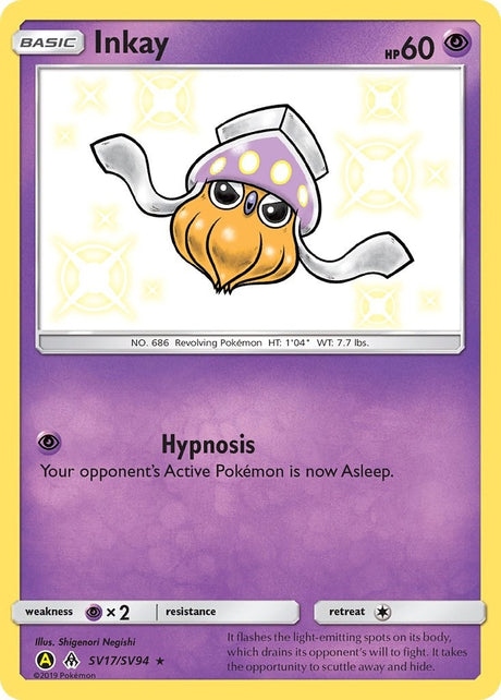 Image for Inkay (SV17/SV94) (Hidden Fates: Shiny Vault) - Pokemon
