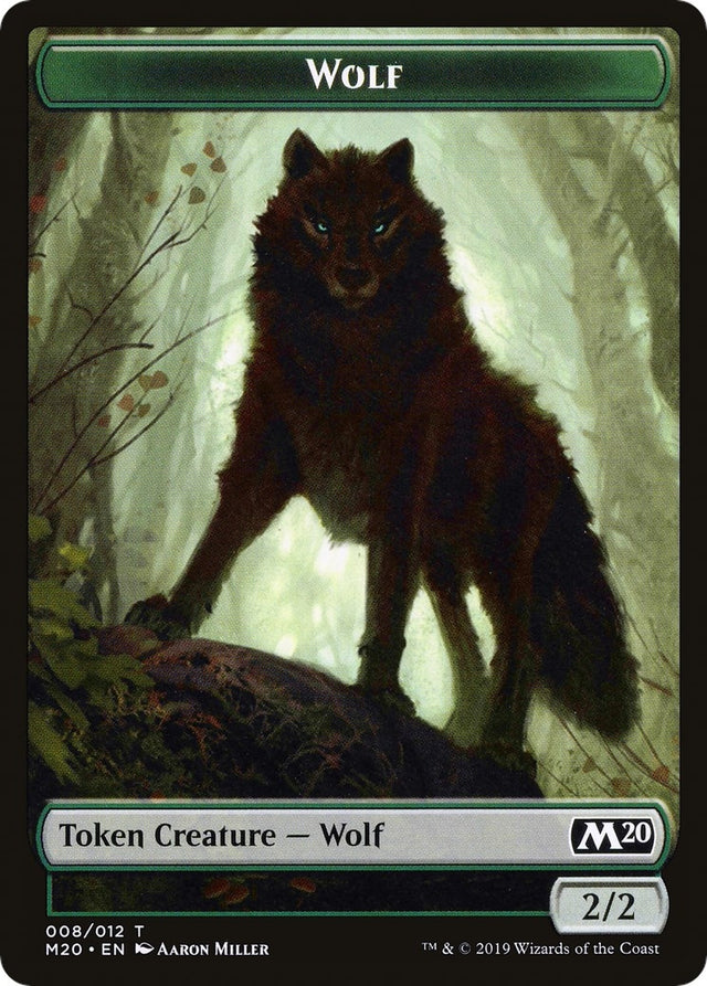 Image for Wolf Double-Sided Token (Challenger 2020) (8) (Unique and Miscellaneous Promos) (UMP) - Magic: The Gathering