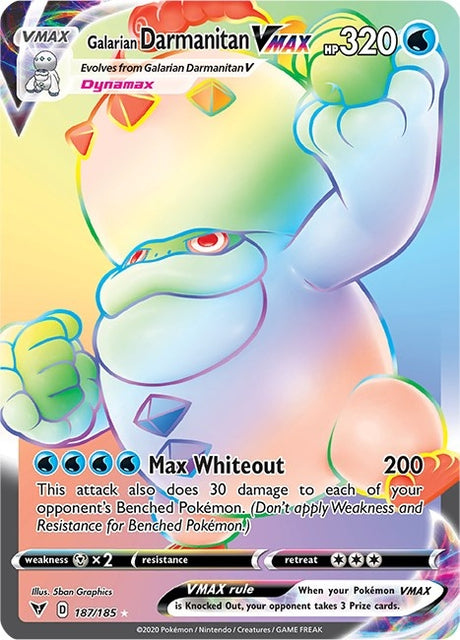 Image for Galarian Darmanitan VMAX (Secret) (187/185) (SWSH04) - Pokemon