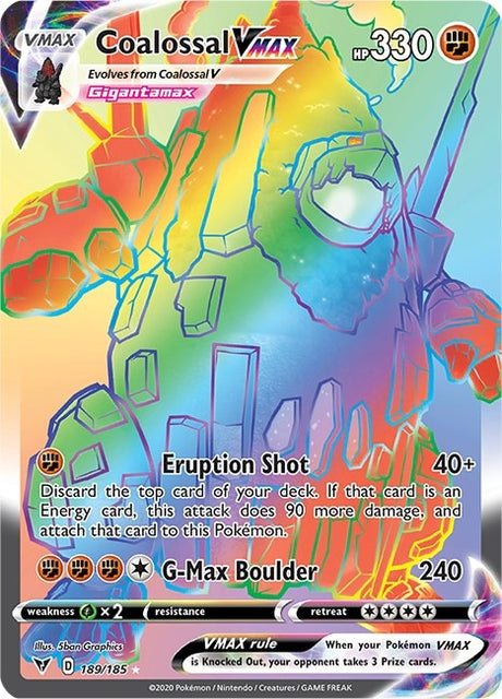 Image for Coalossal VMAX (Secret) (189/185) (SWSH04: Vivid Voltage) - Pokemon