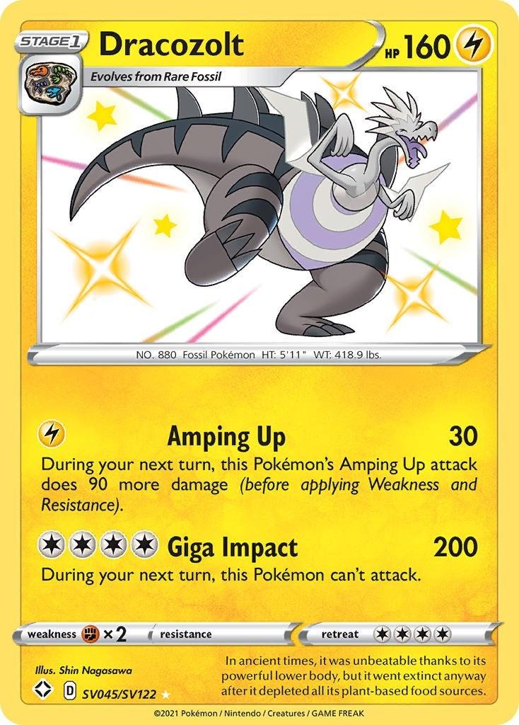 Image for Dracozolt (SV045/SV122) (Shining Fates: Shiny Vault) - Pokemon