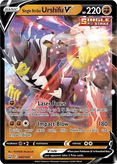 Image for Single Strike Urshifu V (085/163) (SWSH05: Battle Styles) - Pokemon