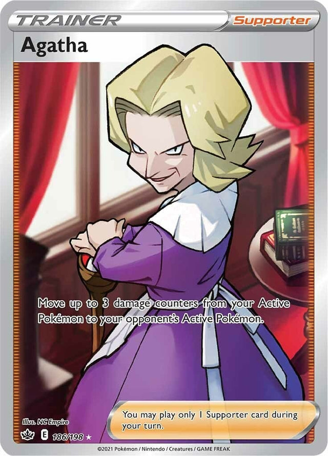 Image for Agatha (Full Art) (186/198) (SWSH06: Chilling Reign) - Pokemon