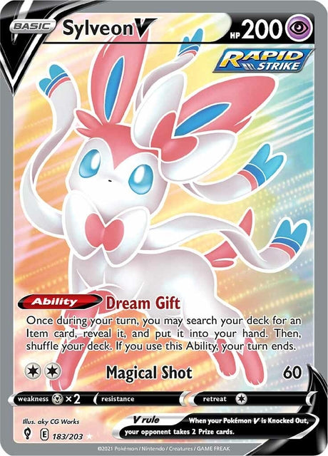 Image for Sylveon V (Full Art) (183/203) (SWSH07: Evolving Skies) - Pokemon
