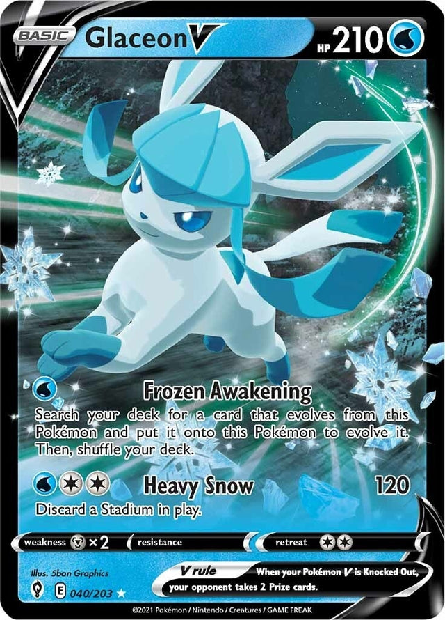 Image for Glaceon V (040/203) (SWSH07: Evolving Skies) - Pokemon