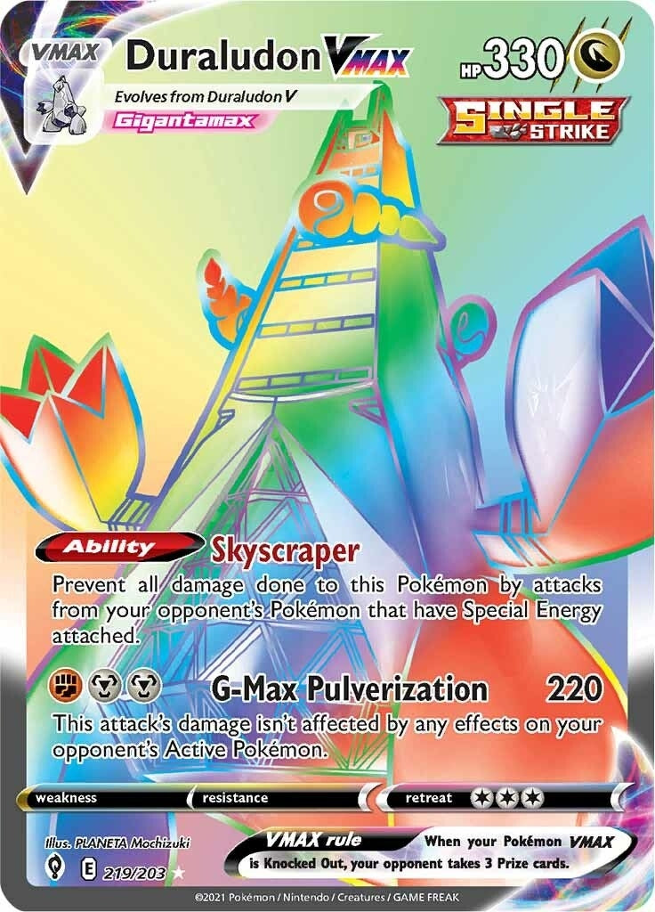 Duraludon VMAX (Secret) (219/203) (SWSH07: Evolving Skies)