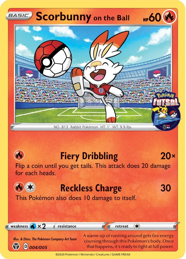 Image for Scorbunny on the Ball - 004/005 (Pokemon Futsal) (004/005) (Miscellaneous Cards & Products) - Pokemon