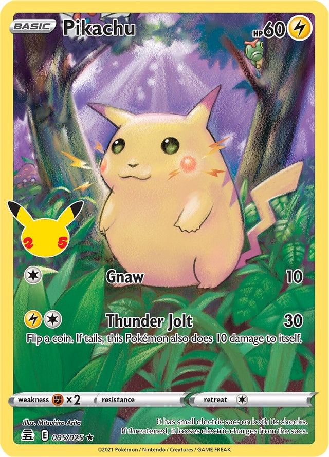 Image for Pikachu (005/025) (Celebrations) - Pokemon