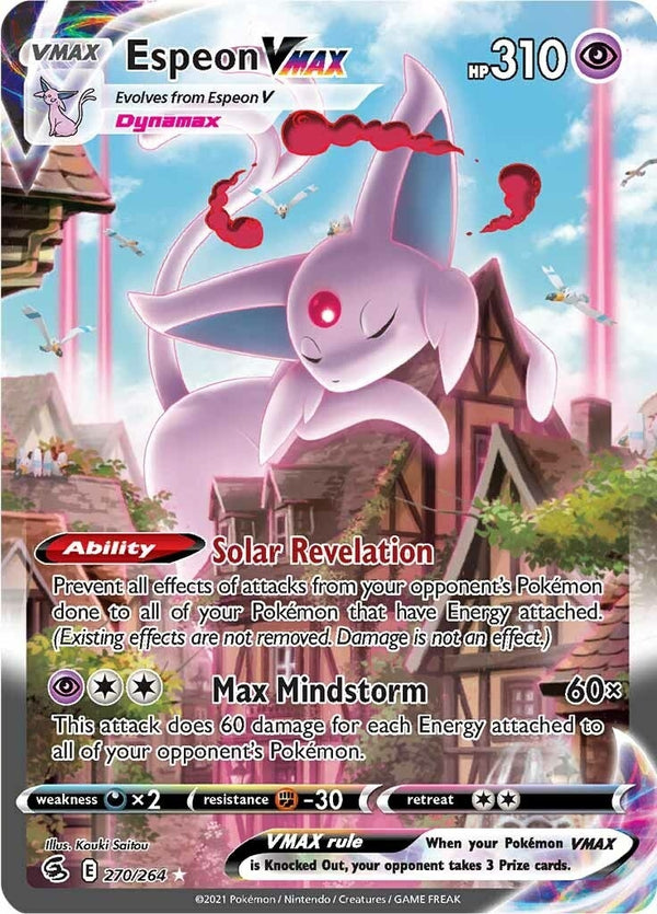 Espeon VMAX (Alternate Art Secret) (270/264) (SWSH08: Fusion Strike)
