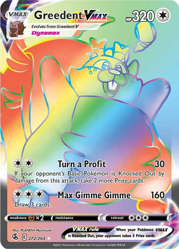 Greedent VMAX (Secret) (272/264) (SWSH08: Fusion Strike)