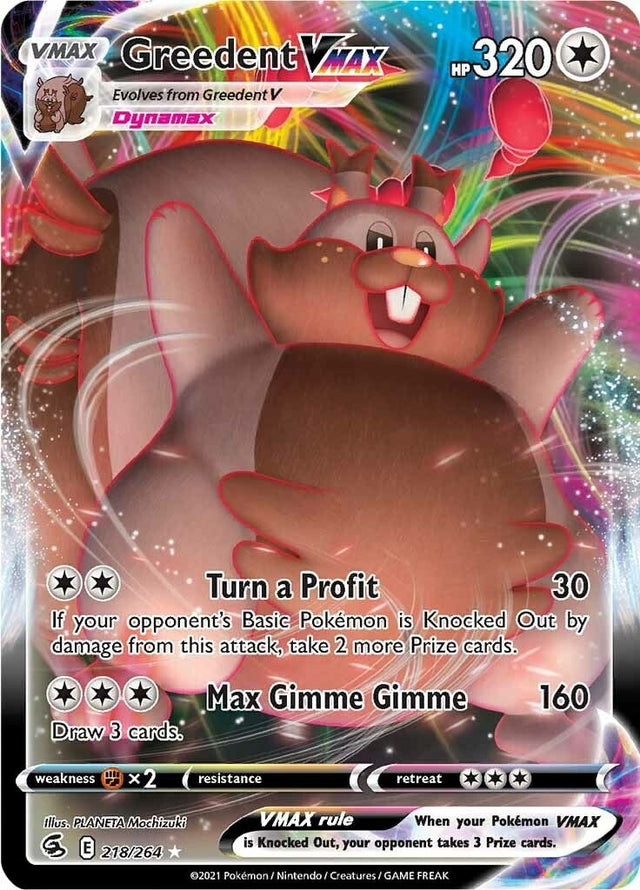 Image for Greedent VMAX (218/264) (SWSH08: Fusion Strike) - Pokemon