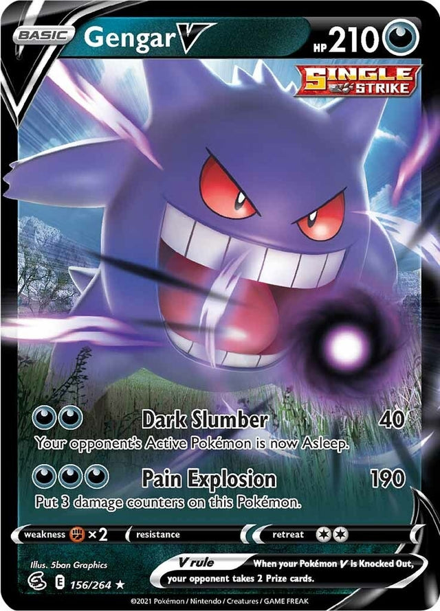 Image for Gengar V (156/264) (SWSH08: Fusion Strike) - Pokemon