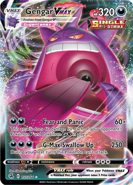 Image for Gengar VMAX (157/264) (SWSH08: Fusion Strike) - Pokemon